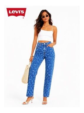 LEVI’S Rare Moon Print Straight Leg Jeans